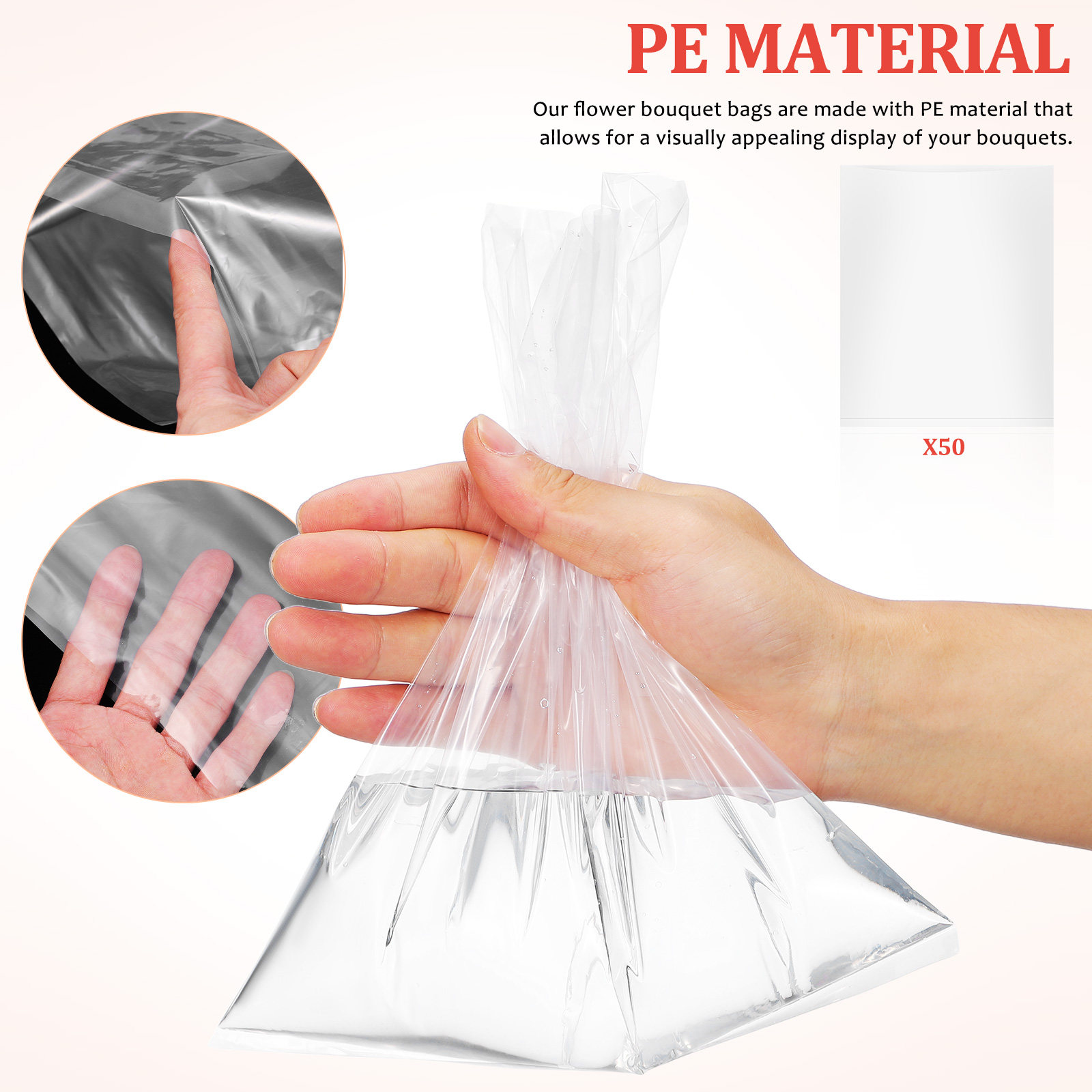 50pcs Flower Bags Plastic Fres - Nutrition & Fitness Class incelemesi ve fiyatı