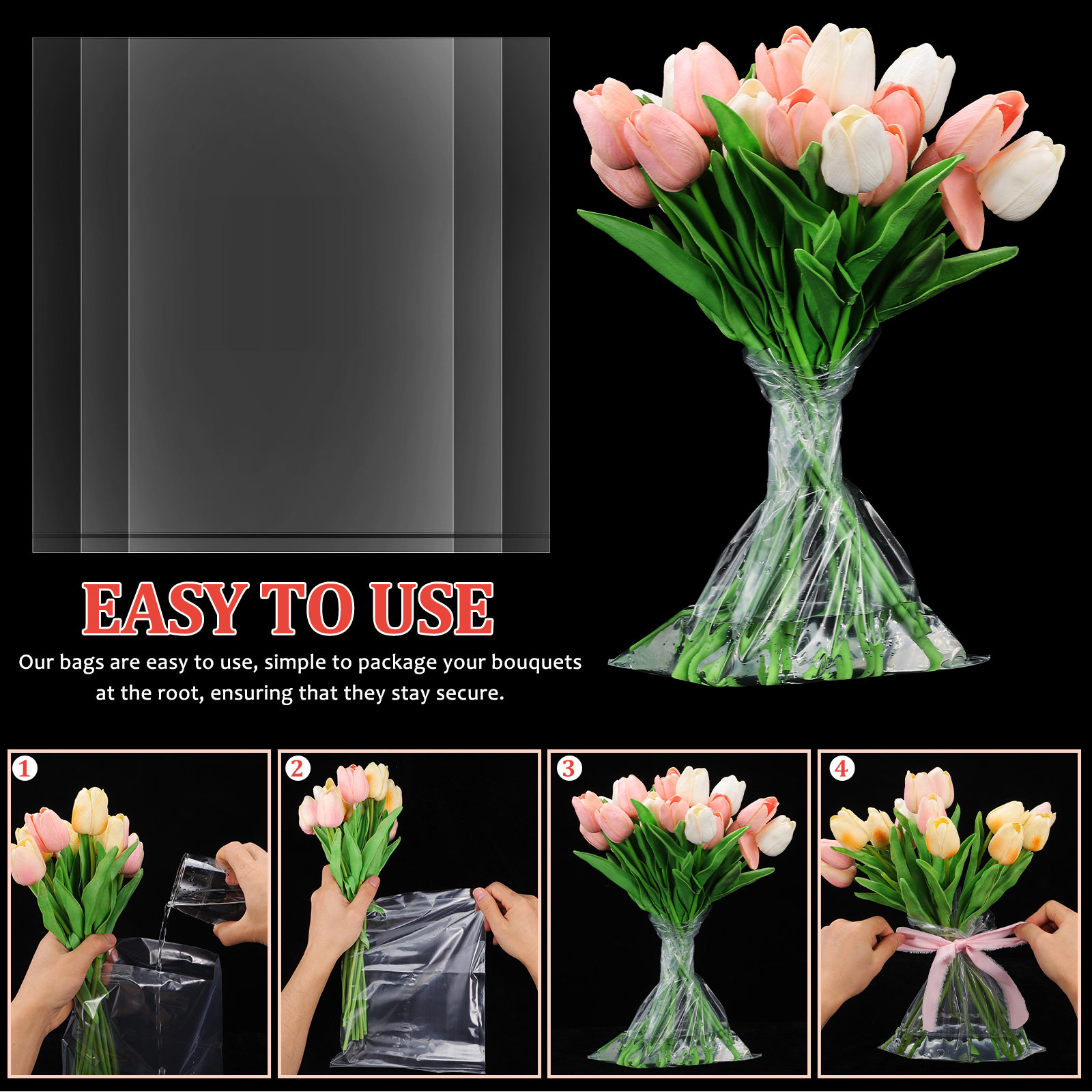 50pcs Flower Bags Plastic Fres - Nutrition & Fitness Class incelemesi ve fiyatı